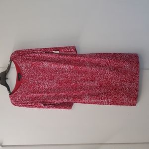 Simply Stated by Sears 3/4 sleeve dress never worn in red contemporary pattern